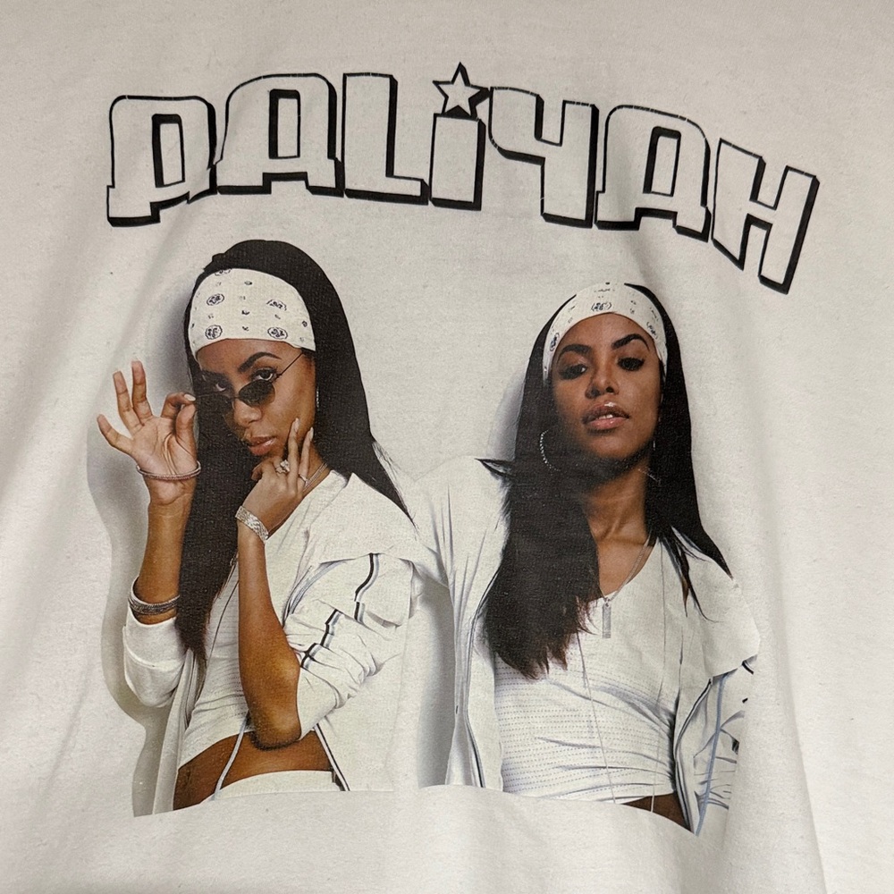 Aaliyah White Graphic Hoodie